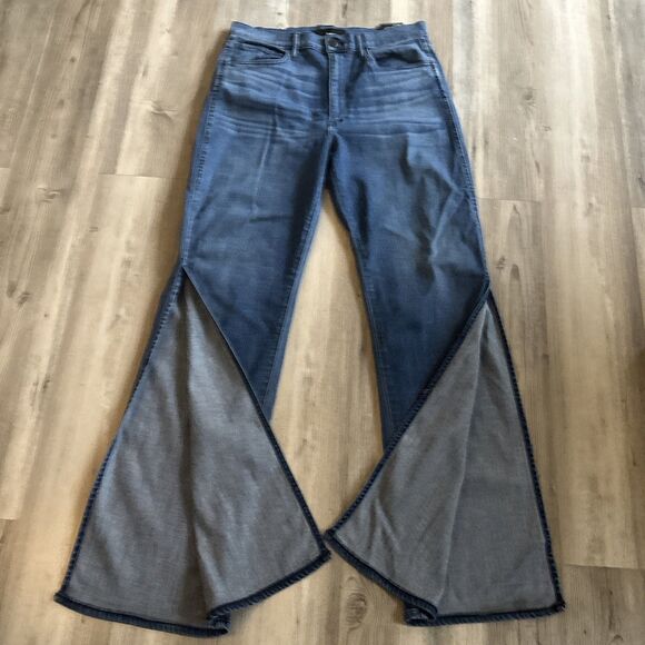 3 X 1 Leia Cotton/Tencel Wide Leg Side Slit Light Wash Jeans Made In USA Size 29 - Picture 3 of 9